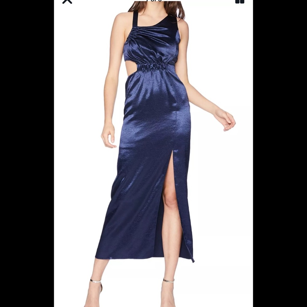 Avec Les Filles Navy Midi Dress